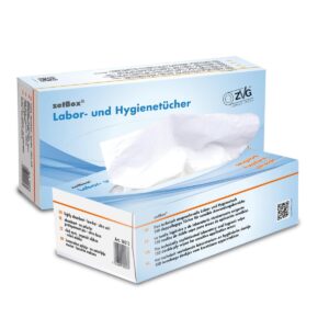 ZetBox® Labortücher 2-lagig weiß 21 x 22 cm 150 Zellstofftücher saugstark fusselarm ultrasoft