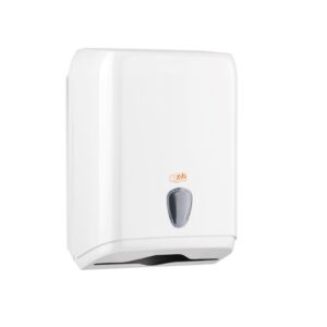 ZetMatic® Falthandtuchspender aus Kunststoff groß, weiß, abschließbar