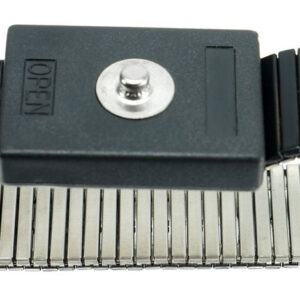 ESD Armband Metall, 3 mm, schwarz, Druckknopf – nickelfrei, einfach einstellbar, geprüft nach BGI 818