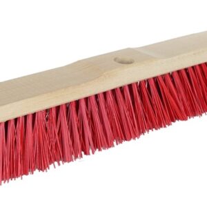 Straßenbesen Rot – Leistungsstarker Kehrbesen mit langlebigen PET-Borsten für Asphalt- & Pflasterflächen (40 cm & 60 cm)