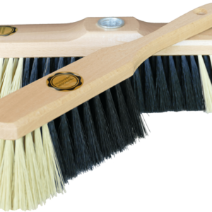 Stubenbesen Standard – Robuster Besen mit Kunstborste/Rosshaar-Mischung & doppelt weißem Bart