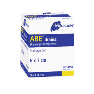 Meditrade ABE drainal Metalline Beschichtung steril – Außenwundversorgung bei kleinkalibrigen Drainagen und Infusionskathetern | Größe 6 x 7 cm