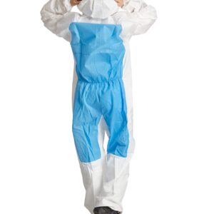 DuoSafe Hybrid Schutzoverall ProSafe SMMS Materialmix, antistatisch, Typ 5+6, CE Kat. III, weiß, VE 50 Stück