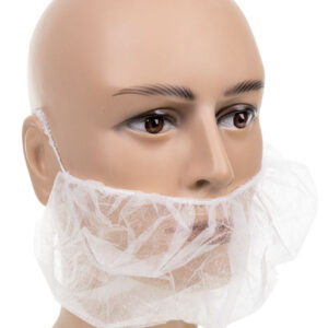 ProSafe® Einweg Bartschutz – Weiß/Blau, 40x25 cm, Atmungsaktiv, Latexfrei, Hygienisch | CE Kat. I, VE 2000 Stück