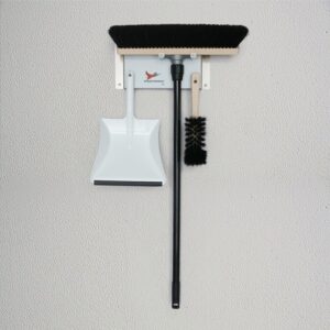 Strukturheld® Lite Set "Exklusiv" | Ross-Schweifhaar-Besen (40 cm) & Handfeger + Teleskopstiel & Kehrschaufel für staubfreie Reinigung | optimal für glatte & trockene Innenböden