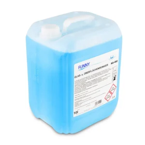 B2B Glas- und Oberflächenreiniger alkoholfrei, geeignet für Lebensmittelbereich, 10 Liter Kanister | Großküchen und Lebensmittelverarbeitung, Einzelhandel, Büro- und Praxisflächen | innen und außen einsetzbar