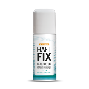 Ultrana HaftFIX Hautkleber – extra starker Halt für Kompressionsstrümpfe | hautfreundlich, wasserlöslich & flexibel mit Roll-on-Applikator
