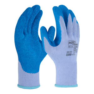Hi5 X Basic Handschuhe 2131X – 10G Polyester mit gekräuselter Latexbeschichtung, Knitterstruktur, hoher Komfort, elastisch & reißfest, rutschfest, für Logistik, Bau, Garten, VE 120 Paar