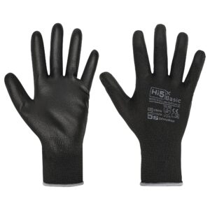 Hi5 X Basic Handschuhe 3131X – 13G Polyester mit PU-Beschichtung, Interlock-Futter, hohe Fingerfertigkeit, abriebfest, komfortabel, griffig, für Öl & Gas, Bau & Landwirtschaft, VE 120 Paar