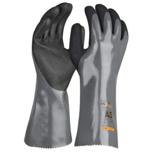 Hi5 X Chem Handschuhe AJKLOPT 4X42D – Chemie- & Schnittschutz Level D, raue Nitrilbeschichtung, hoher Abrieb & Grip, robust & flexibel, ideal Öl & Gas, Stahl, Glas, VE 72 Paar