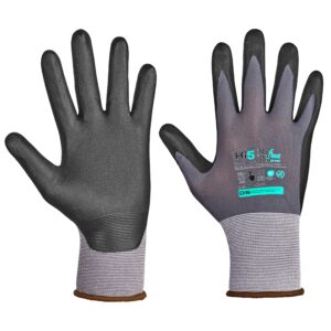 Hi5 X FlexiTec Schnittschutz Handschuhe 4131X – 15G Nylon/Spandex, Nitril-Mikroschaum, hoher Grip, komfortabel & atmungsaktiv, Touchscreen-kompatibel, ideal Montage, Automobil, Landwirtschaft, VE 120 Paar