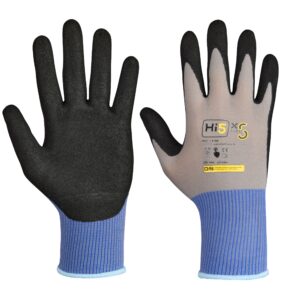 Hi5 X Super S Handschuhe 4121X – 15G Nylon/Spandex mit rauer Nitrilbeschichtung, G-Flex Technologie, hoher Grip, Touchscreen-kompatibel, VE 120 Paar