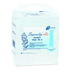 Meditrade Superslip Air Inkontinenzslip Air-Technologie - schwere Harn- und Stuhlinkontinenz, Langzeitpflege | Medium–Large | 15 Stück/Karton