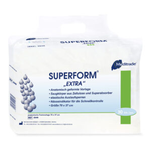 Meditrade Superform Classic Inkontinenzvorlage Vielseitig einsetzbar, sicher fixierbar – Pflege und Heimversorgung | Plus, Maxi, Classic, Extra, Super