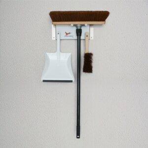 Strukturheld® Lite Set "Kokos" | Naturfaser-Besen (40 cm) & Handfeger + Teleskopstiel & Kehrschaufel für trockenen Grobschmutz | ideal für Holz, Fliesen & Außenbereiche