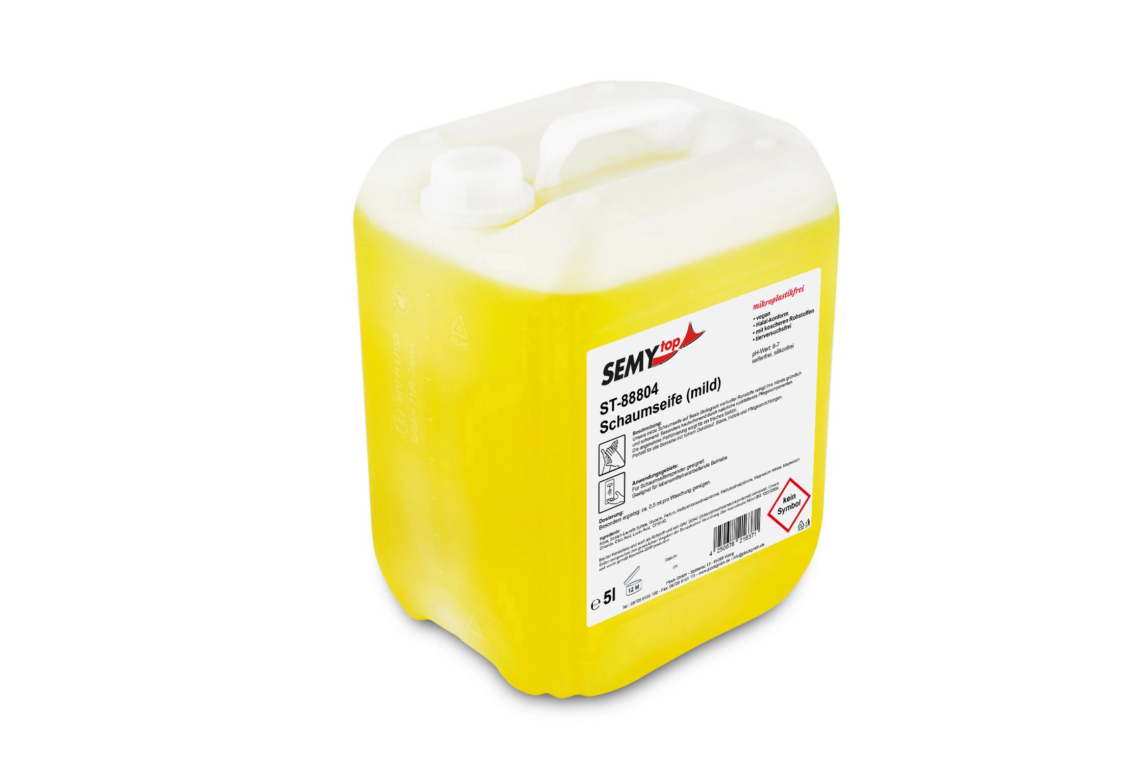 B2B Schaumseife mild aus ökologischem Rohstoffmix vegan, Halal-konform 5 L | für professionell in Lebensmittelverarbeitung täglich genutzt Großküchen B2B Schaumseife mild aus ökologischem Rohstoffmix vegan, Halal-konform 5 L | für professionell in Lebensmittelverarbeitung täglich genutzt Großküchen