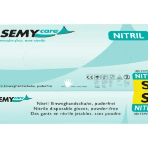 B2B Nitril-Einweghandschuhe | Latexfrei | weiß, puderfrei, texturiert, Rollrand | EN 455; 10 x 100 Stück | für Tests in Einrichtungen wie Arztpraxen & Kliniken