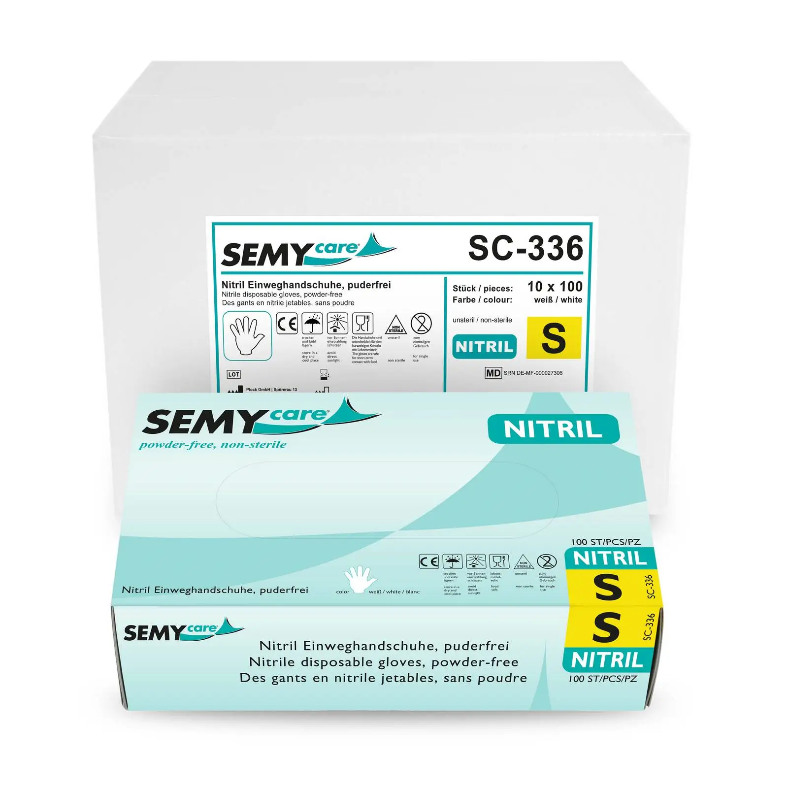 B2B Nitril-Einweghandschuhe | Latexfrei | weiß, puderfrei, texturiert, Rollrand | EN 455; 10 x 100 Stück | für Tests in Einrichtungen wie Arztpraxen & Kliniken B2B Nitril-Einweghandschuhe | Latexfrei | weiß, puderfrei, texturiert, Rollrand | EN 455; 10 x 100 Stück | für Tests in Einrichtungen wie Arztpraxen & Kliniken