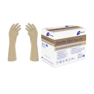 Meditrade Gentle Skin Micro OP Latex-OP-Handschuh - steril, puderfrei, Double-Gloving geeignet - für chirurgische Eingriffe | 6–8,5 | 50 Stück/Pkg, 4 VE/Karton