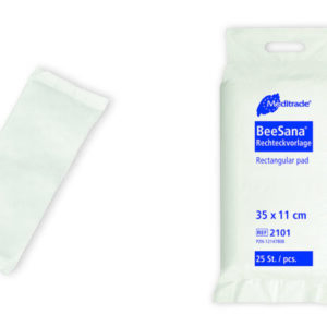 Meditrade BeeSana Rechteckvorlage Einweg-Unterlage Hautfreundlich – Inkontinenzversorgung bei Bettlägerigen | 11 x 35 cm