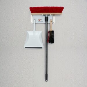 Strukturheld® Lite Set "Rot" | Elaston-Besen (40 cm) & Kombi-Handfeger + Teleskopstiel & Kehrschaufel für Pflaster & Außenflächen | beständig gegen Benzin, Lauge & Alkohol