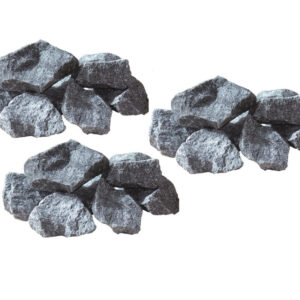 Warda finnischer Saunastein Olivindiabas in bis 8 cm, über 8 cm | 20 kg Karton, besonders widerstandsfähig und haltbar