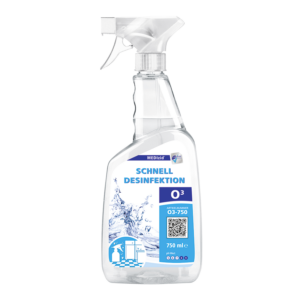 Meditrade MEDIzid© O3 Schnelldesinfektion PE-Sprühflasche Fertiglösung Desinfektionsmittel 750ml | für schnelle Desinfektion in Einrichtungen wie zum Beispiel Kliniken & Praxen