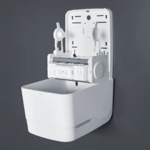 B2B Sensor Handtuchrollenspender Weiß, Schwarz | berührungsloser Sensor und Füllstandskontrolle | Kliniken, Praxen; Pflegeeinrichtungen; Hotels & Bürogebäude | Wandmontage im Hygienebereich