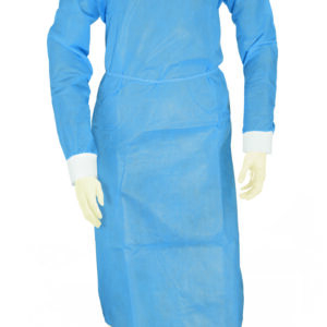 Meditrade BeeSana SMS-Kittel 3-lagiger SMS-Verbundstoff – Flüssigkeits- und Keimschutz, atmungsaktiv, Hals/Taillenverschluss – für klinische Anwendungen | 115x150 cm, blau