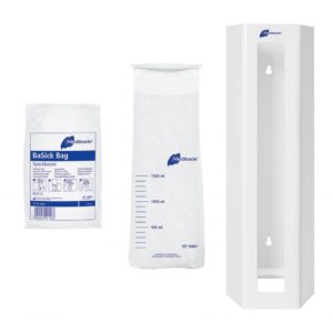 Meditrade BaSick Bag Spuckbeutel Kapazität 1500 ml; Inhalt 25 Stück - Klinische Anwendung | 16 x 40 cm | Verpackung 25 Stück/Packung | 20 Packungen pro Karton