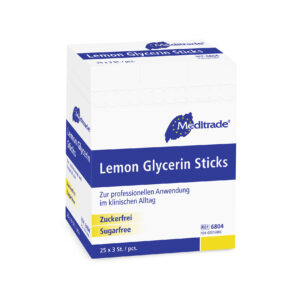 Meditrade Lemon Glycerin Stick Stab | 25 x 3 Stk / Pkg, 20 Pkg / Karton Auslaufartikel | 14 cm | für Lippenpflege, Feuchtigkeitspflege in Kosmetik und Haushalt wie zum Beispiel zuhause, unterwegs, im Büro